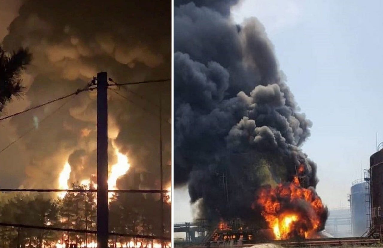 На аэродроме под Рязанью загорелся бензовоз, произошел взрыв