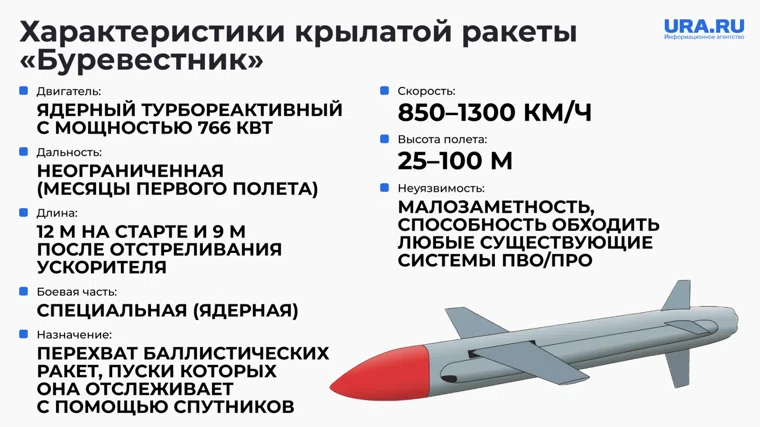 Что известно о &quot;Буревестнике&quot;, новой крылатой ракете с ядерным двигателем